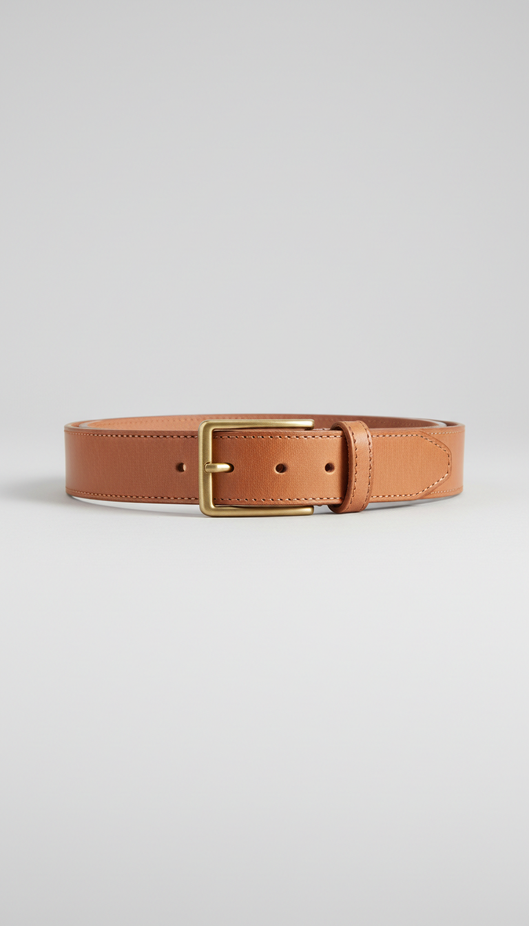 Tan leather belt