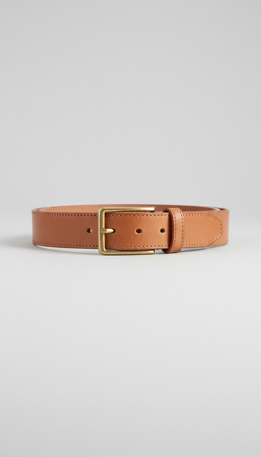 Tan leather belt